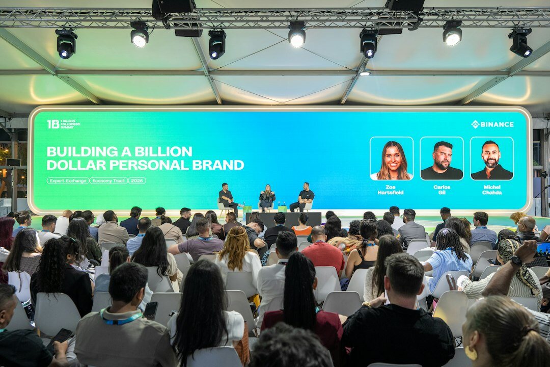 influencer speaking at event